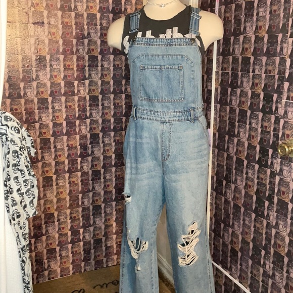 wild fable Pants - Oversized Distressed Overalls